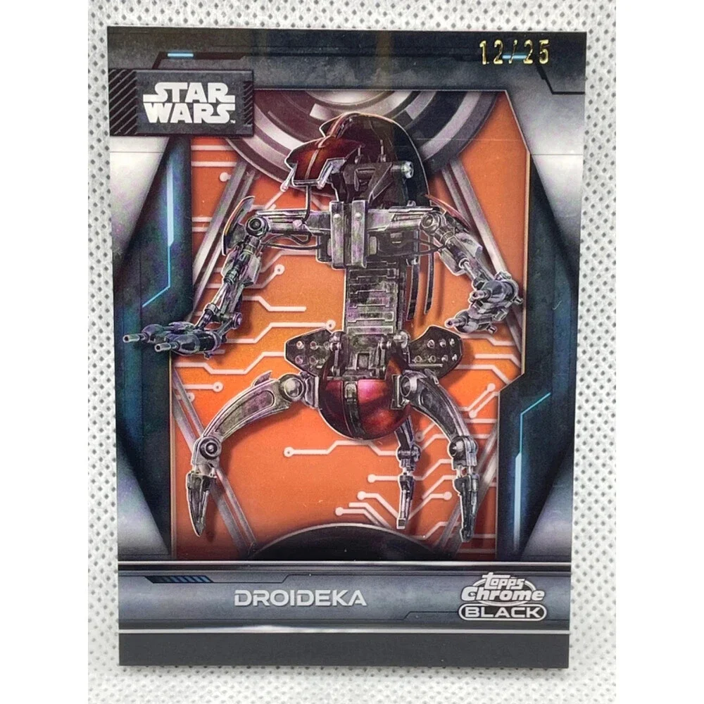 2025 Topps Star Wars Smugglers Outpost Droideka Droid Shadowbox Orange #12/25